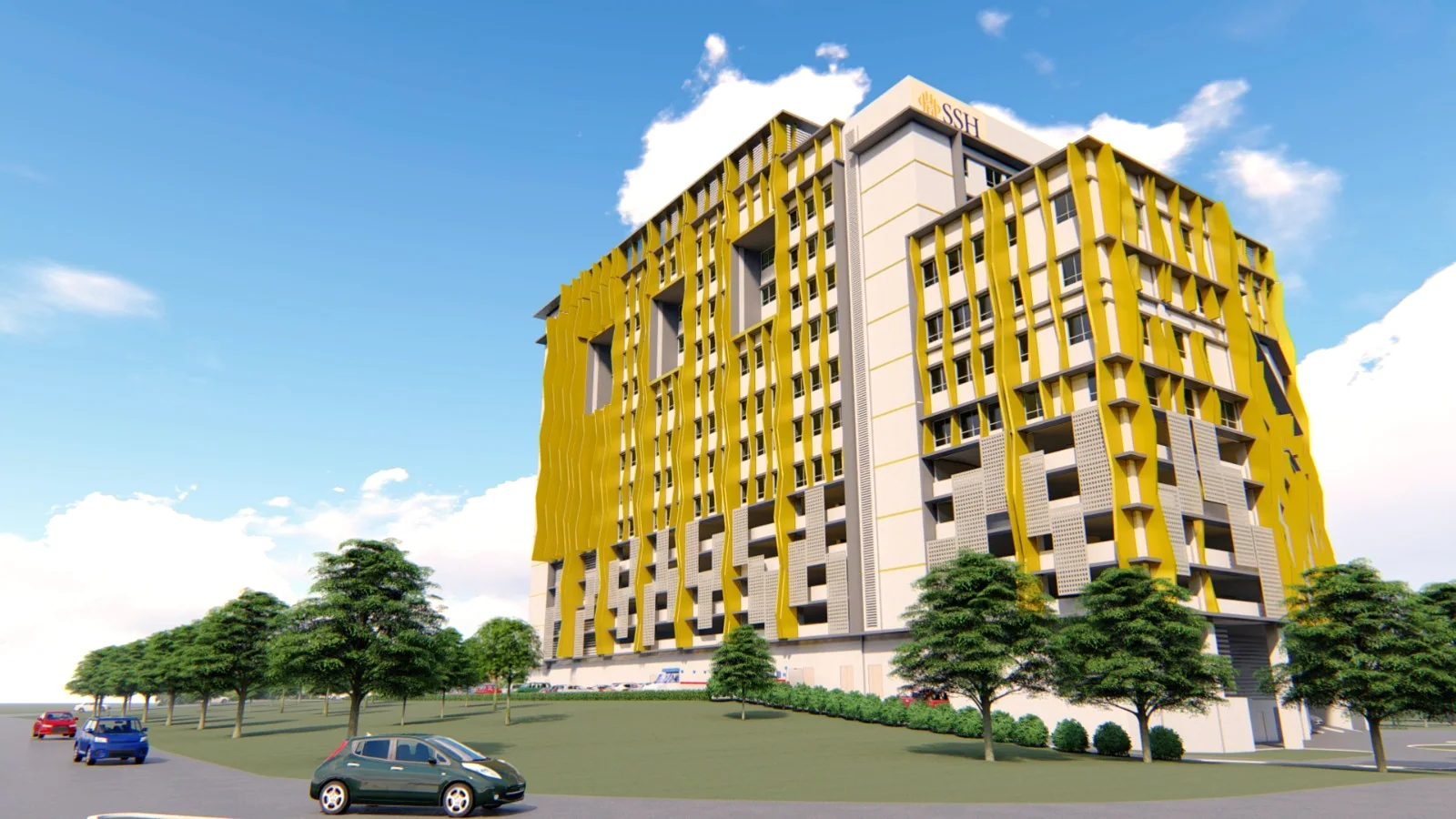 Proposed Semenyih Specialist Hospital exterior rendering